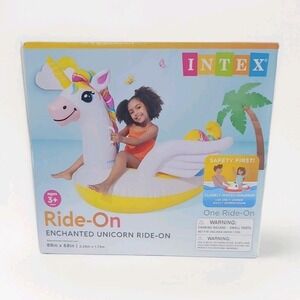 Intex Inflatable Enchanted Unicorn Ride ON 57561EP Approximate Deflated 89"X 68"